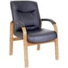 Kingston Leather Faced Visitor Chair 1 Kingston Leather Faced Visitor Chair -Office Furniture 001124