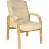 Knightsbridge Cream Leather Faced Visitor Chair -Office Furniture 001129