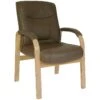Richmond Brown Leather Faced Visitor Chair 2 Richmond Brown Leather Faced Visitor Chair -Office Furniture 001169