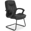 Texas Leather Faced Visitor Chair -Office Furniture 001415