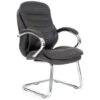 Prague Leather Faced Visitor Chair 1 Prague Leather Faced Visitor Chair -Office Furniture 006372