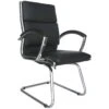 Formosa Enviro Leather Cantilever Chair Black -Office Furniture 012191