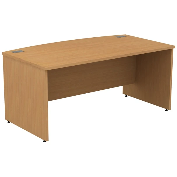 Alpha Plus Panel End Bow Front Rectangular Desk 3 Alpha Plus Panel End Bow Front Rectangular Desk