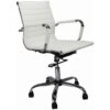 Reflex White Leather Effect Swivel Chair -Office Furniture 016599