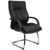 Ashbourne Leather Faced Visitor Chair -Office Furniture 016958
