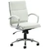 Formosa Medium Back Enviro Leather Chair White -Office Furniture 030776