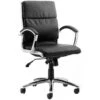 Formosa Medium Back Enviro Leather Chair Black -Office Furniture 030777