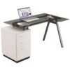 Arctic Ergo Glass Computer Desk -Office Furniture 031086