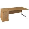 Solar Cantilever Wave Desks With Desk High Pedestal -Office Furniture 032496