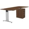 Protocol IBeam Double Wave Desk With High Pedestal -Office Furniture 034174