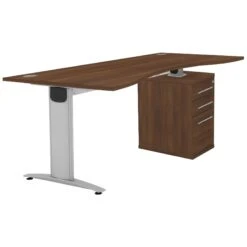 Protocol IBeam Double Wave Desk With High Pedestal