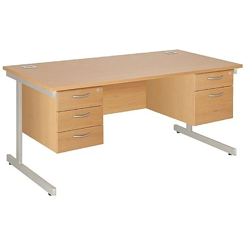 Commerce II Rectangular Desk With Double Fixed Pedestals 3 Commerce II Rectangular Desk With Double Fixed Pedestals