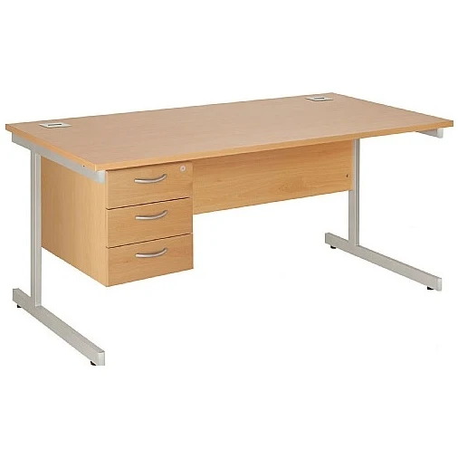 Commerce II Rectangular Desks With Single Fixed Pedestal 3 Commerce II Rectangular Desks With Single Fixed Pedestal