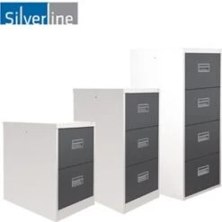 Silverline Two Tone Midi Filing Cabinets