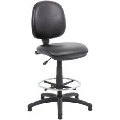 Comfort Leather Faced Draughtsman Chair