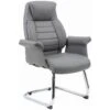 Jersey Executive Leather Faced Visitor Armchairs -Office Furniture 044691