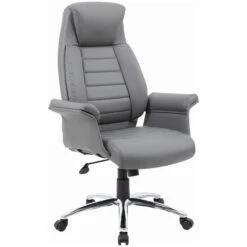 Jersey High Back Executive Leather Faced Armchair