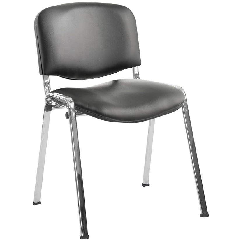 ISO Lexaire Vinyl Conference Chairs Chrome Frame 3 ISO Lexaire Vinyl Conference Chairs Chrome Frame