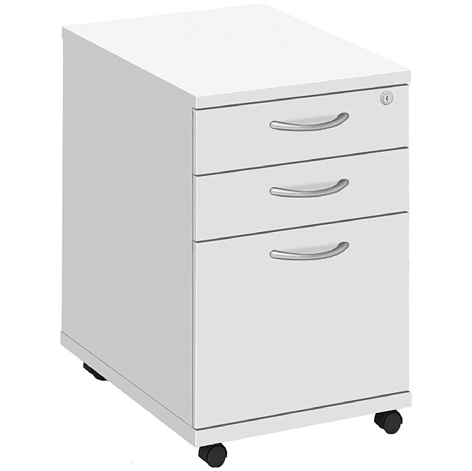 Commerce II White Under Desk High Mobile Pedestal 3 Commerce II White Under Desk High Mobile Pedestal