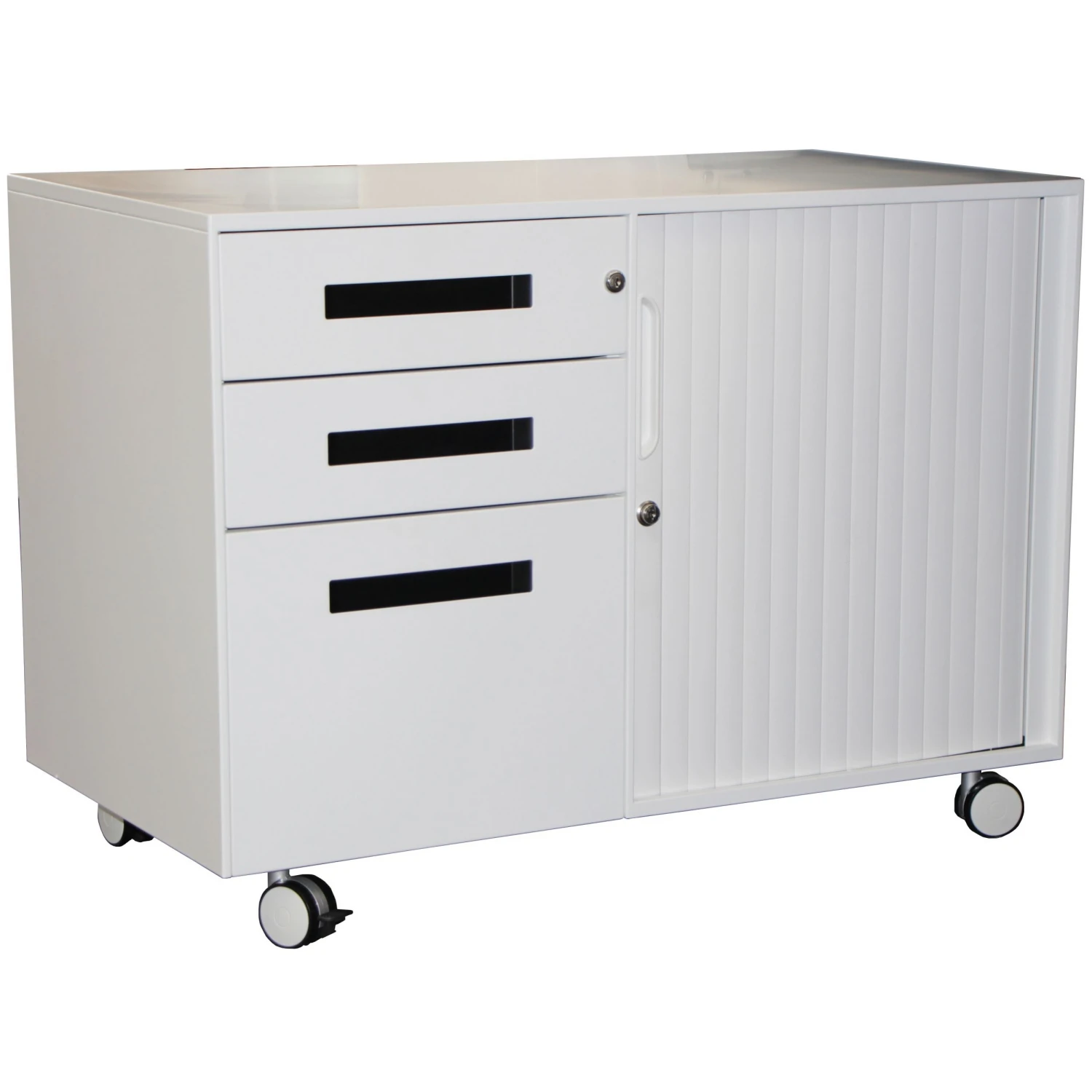 Prism Steel Mobile Pedestal And Tambour Unit 3 Prism Steel Mobile Pedestal And Tambour Unit