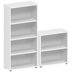 NEXT DAY Commerce II White Office Bookcases
