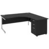 Next Day Eclipse Black Ergonomic Cantilever Desks With Desk High Pedestal 1 Next Day Eclipse Black Ergonomic Cantilever Desks With Desk High Pedestal -Office Furniture 063282