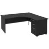 Next Day Eclipse Black Ergonomic Panel End Desks With Desk High Pedestal 1 Next Day Eclipse Black Ergonomic Panel End Desks With Desk High Pedestal -Office Furniture 063287