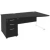 Next Day Eclipse Black Wave Cantilever Desks With Desk High Pedestal -Office Furniture 063302