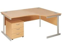 Commerce II Ergonomic Desks With Mobile Pedestal