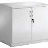 White Lumina High Gloss Double Door Cupboard 2 White Lumina High Gloss Double Door Cupboard -Office Furniture 070997