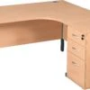 Karbon K1 Ergonomic Cantilever Office Desks With 600D Desk End Pedestal -Office Furniture 073404