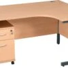 Karbon K1 Ergonomic Cantilever Office Desks With Low Mobile Pedestal -Office Furniture 073421