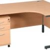 Karbon K1 Ergonomic Cantilever Office Desks With Tall Under Desk Pedestal -Office Furniture 073440