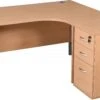 Karbon K2 Ergonomic Panel End Office Desks With 600D Desk End Pedestal -Office Furniture 073452