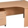 Karbon K2 Ergonomic Panel End Office Desks With Low Mobile Pedestal 2 Karbon K2 Ergonomic Panel End Office Desks With Low Mobile Pedestal -Office Furniture 073471