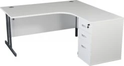 Karbon K3 Ergonomic Deluxe Cantilever Desk With 600D Desk End Pedestal