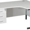 Karbon K3 Ergonomic Deluxe Cantilever Desk With Fixed Pedestal -Office Furniture 073525