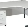 Karbon K3 Ergonomic Deluxe Cantilever Desk With Low Mobile Pedestal 2 Karbon K3 Ergonomic Deluxe Cantilever Desk With Low Mobile Pedestal -Office Furniture 073535
