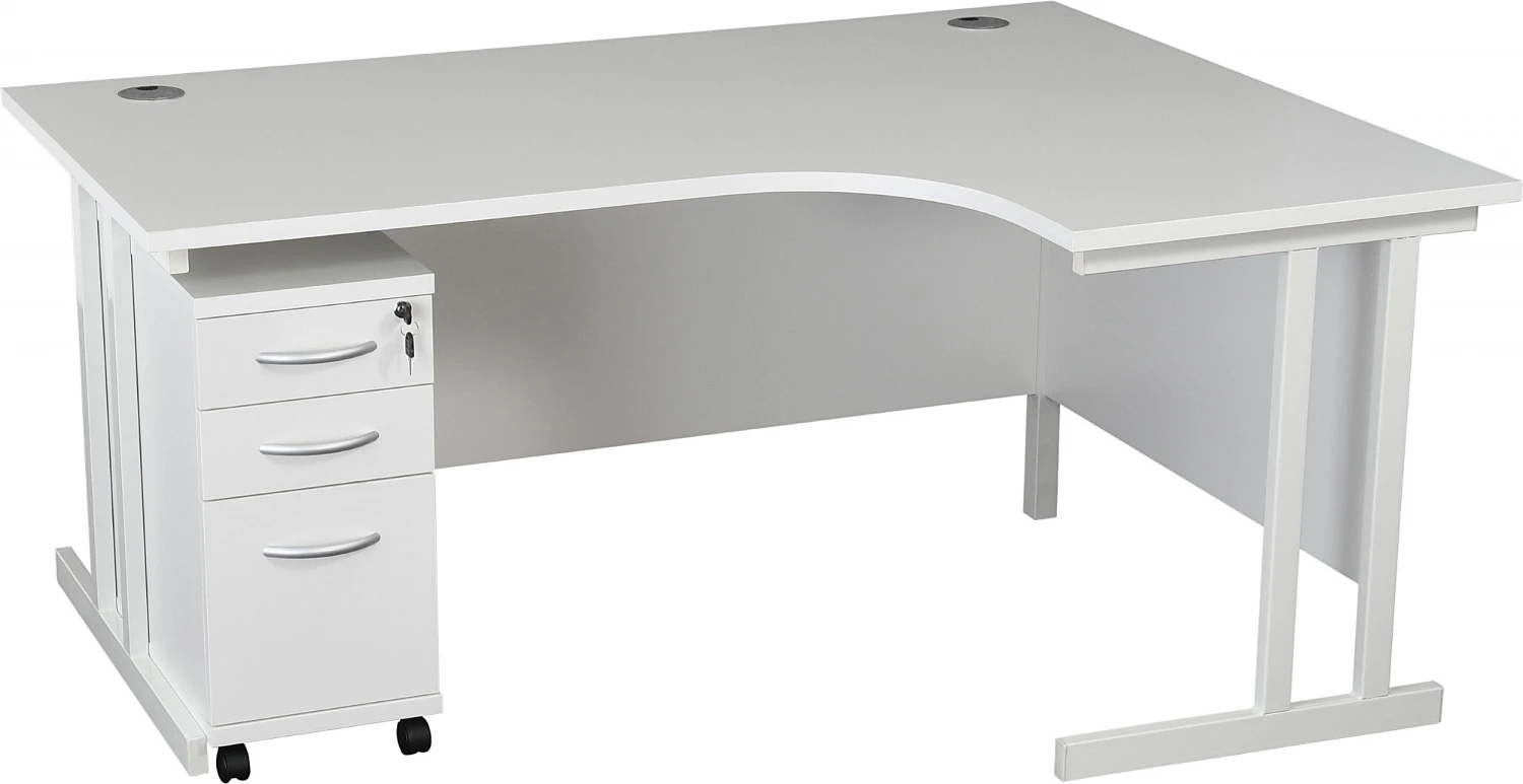 Karbon K3 Ergonomic Deluxe Cantilever Desk With Narrow Mobile Pedestal 3 Karbon K3 Ergonomic Deluxe Cantilever Desk With Narrow Mobile Pedestal
