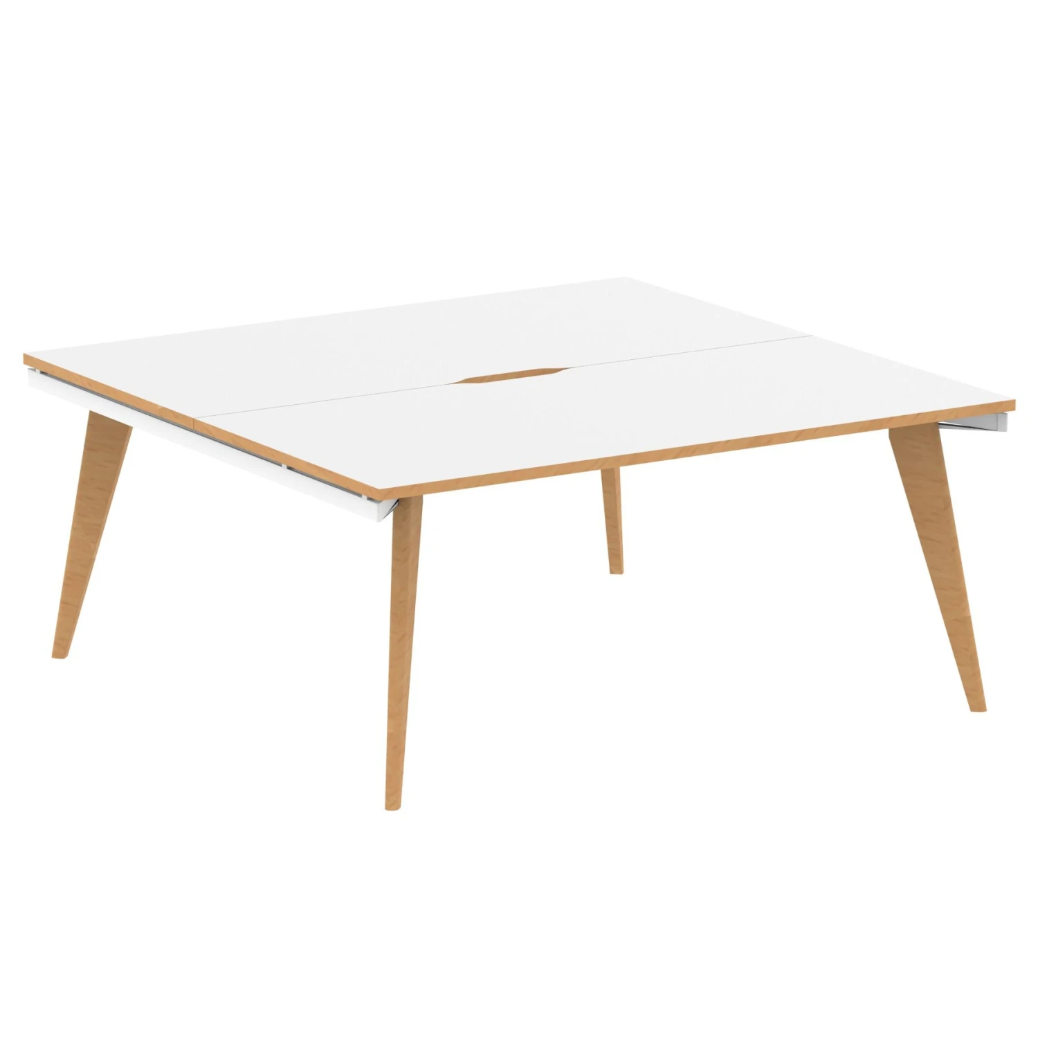 Bianco 2 Person Back To Back Rectangular Bench Desk 3 Bianco 2 Person Back To Back Rectangular Bench Desk