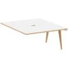 Bianco 2 Person Back To Back Rectangular Bench Desk Extension 1 Bianco 2 Person Back To Back Rectangular Bench Desk Extension -Office Furniture 073900