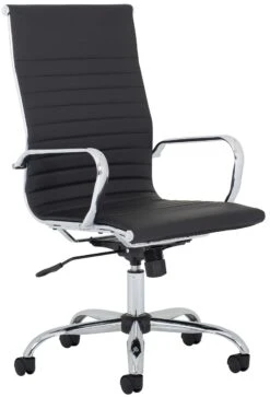 Chase Black Bonded Leather High Back Office Chair