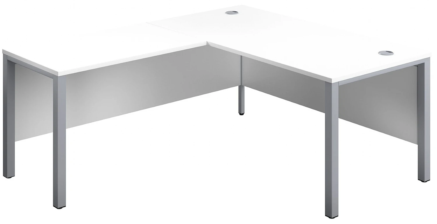 Commerce II Executive White Return Workstations 3 Commerce II Executive White Return Workstations